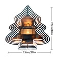 thumbnail image 7 of Metal Hanging Christmas Tree - Shaped Wind Decorations - Festive Garden Spinners with Cozy Lantern Design for Yard & Garden, 7 of 7