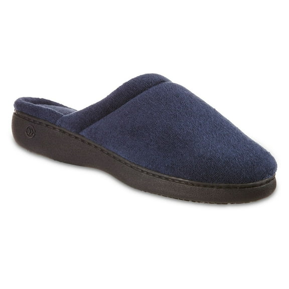 isotoner Embroidered Terry Secret Sole Women's Clog Slippers Color: Navy Blue Size: 5.5 - 6