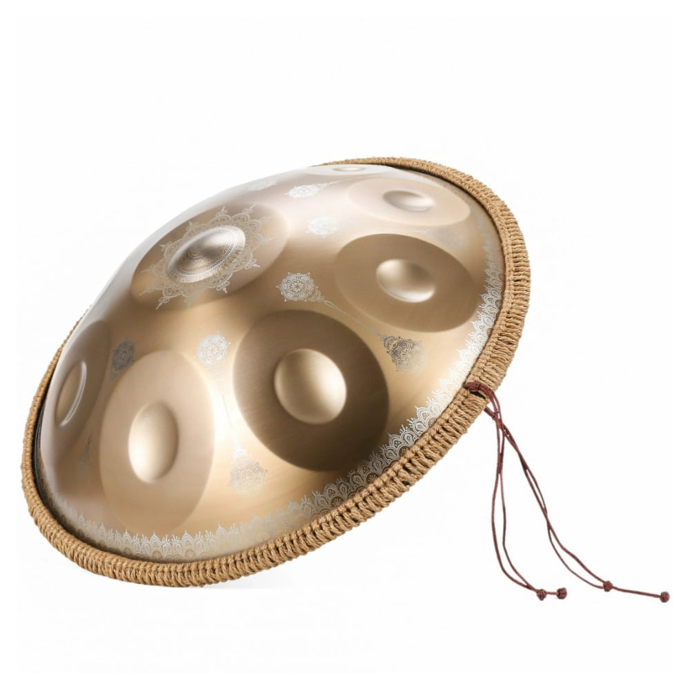 10 Notes Mandala Pattern Gold Handpan Drum Decorative Steel Percussion Instrument