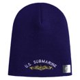 thumbnail image 5 of Golden US Submarine Symbol Embroidered Heavyweight Classic Knit YP Short Beanie - Royal OSFM, 5 of 5