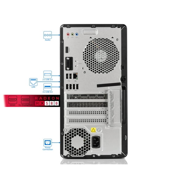 Referbished HP Pavilion 690 Desktop, AMD Ryzen 5 2400G Upto 3.9GHz