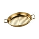 thumbnail image 5 of Bandeja de acero inoxidable para servir redonda decorativa y versátil con doble Oro L, 5 of 9