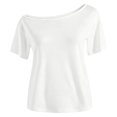 thumbnail image 6 of VeFlora Girl's Off The Shoulder Tops Short Sleeve Cute Summer T Shirts for Teens Girls Y2k Tops Trendy(White/7-8 Years), 6 of 6