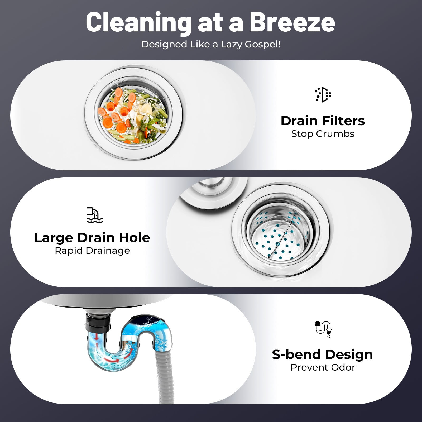 Utility Laundry Sink Kitchen Stainless Steel Single Bowl Kitchen Sink Washing Station