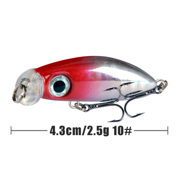 4.3cm/2.5g Fishing Lures Slow Sinking Long Casting Fake Bait Fishing Gear  Accessories For Saltwater Freshwater 