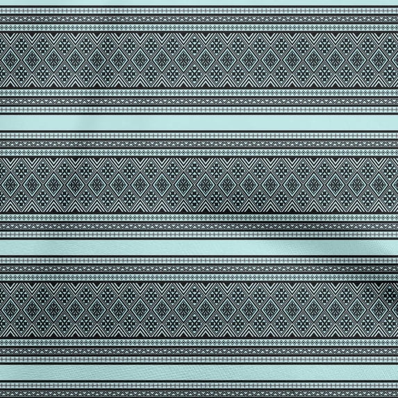 oneOoneCottonCambricAquaBlueFabricAsianBlockDiyClothingQuiltingFabricPrintFabricByYard56InchWide