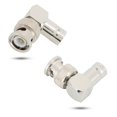 thumbnail image 3 of Connecteur adaptateur coudé à angle droit BNC mâle vers BNC femelle, 4 pièces, connecteur en laiton 50 ohms, 3 of 4