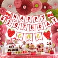 thumbnail image 3 of Strawberry Happy Birthday Party Banner Set for 1st Birthday – Berry Theme Happy Birthday Garland Flag and One High Chair Banner for Photo Props, 3 of 6