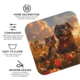 thumbnail image 3 of Pofeuu Cat Dog Friendship Print Coasters for Drinks, 4Pack PU Leather Coasters, Bar Drink Coasters for Tabletop Protection, Furniture from Damage-Square, 3 of 6