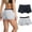 Black+Gray, variant on LJVOGUES 2 Pack Period Underwear for Women Heavy Flow Mid Waisted Menstrual Panties Leakproof Cotton Boxer Briefs