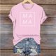 thumbnail image 5 of Penkiiy Mama Camisa para Mujer Mama Carta Impresión Gráfica Camiseta Casual Mom Life Manga Corta Tee Tops M Rosa, 5 of 5