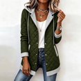 thumbnail image 2 of Ihhxva Women's Hooded Quilted Jacket, Snap Front Mid-Length Coat with Detachable Hood and Pockets, Long Sleeve Casual Outerwear S - 3XL, 2 of 8