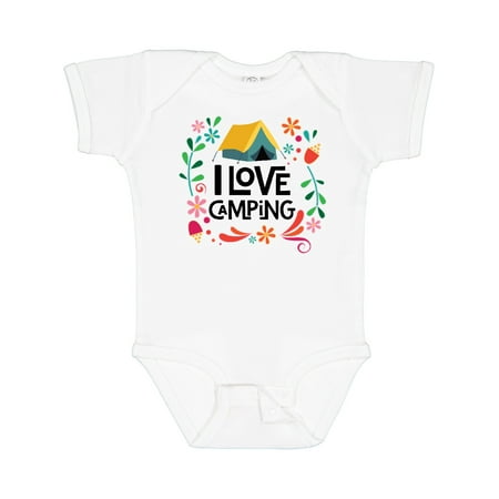 

Inktastic I Love Camping Gift Baby Girl Bodysuit