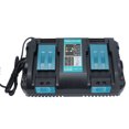 thumbnail image 4 of 18V Dual Port Lithium Battery Charger Fast Charger Replacement for DC18RD Li Ion Battery 100-240VUS Plug 110?220V, 4 of 5