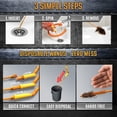 thumbnail image 3 of FlexiSnake 18 in Orange Manual Hair Clog Remover Drain Snake Flexible, 360° Rotation 10 Pack, 3 of 7