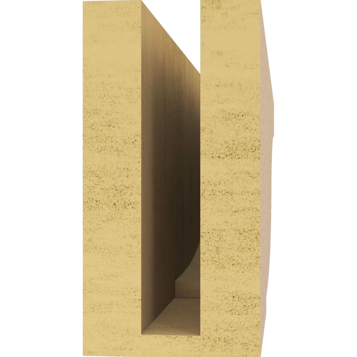 3"W x 18"D x 6"H Thin Van Buren Rough Cedar Woodgrain TimberThane Corbel, Primed Tan