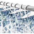 thumbnail image 6 of Fall Thanksgiving Shower Curtain, Blue Eucalyptus Leaves Shower Curtains Set with Hooks, Autumn White Pumpkin Waterproof Fabric Bathroom Curtains Decor Home Accessories,72 X 84 Inch Extra Long, 6 of 7