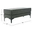 thumbnail image 6 of SAFAVIEH Elise Rustic Chic Rectangular Bench, Grey/Black, 6 of 7