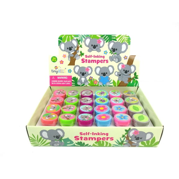Tiny Mills 24 Pc Koala Stampers for Kids, Party Favors, Rewards, School, Arts & Craft
