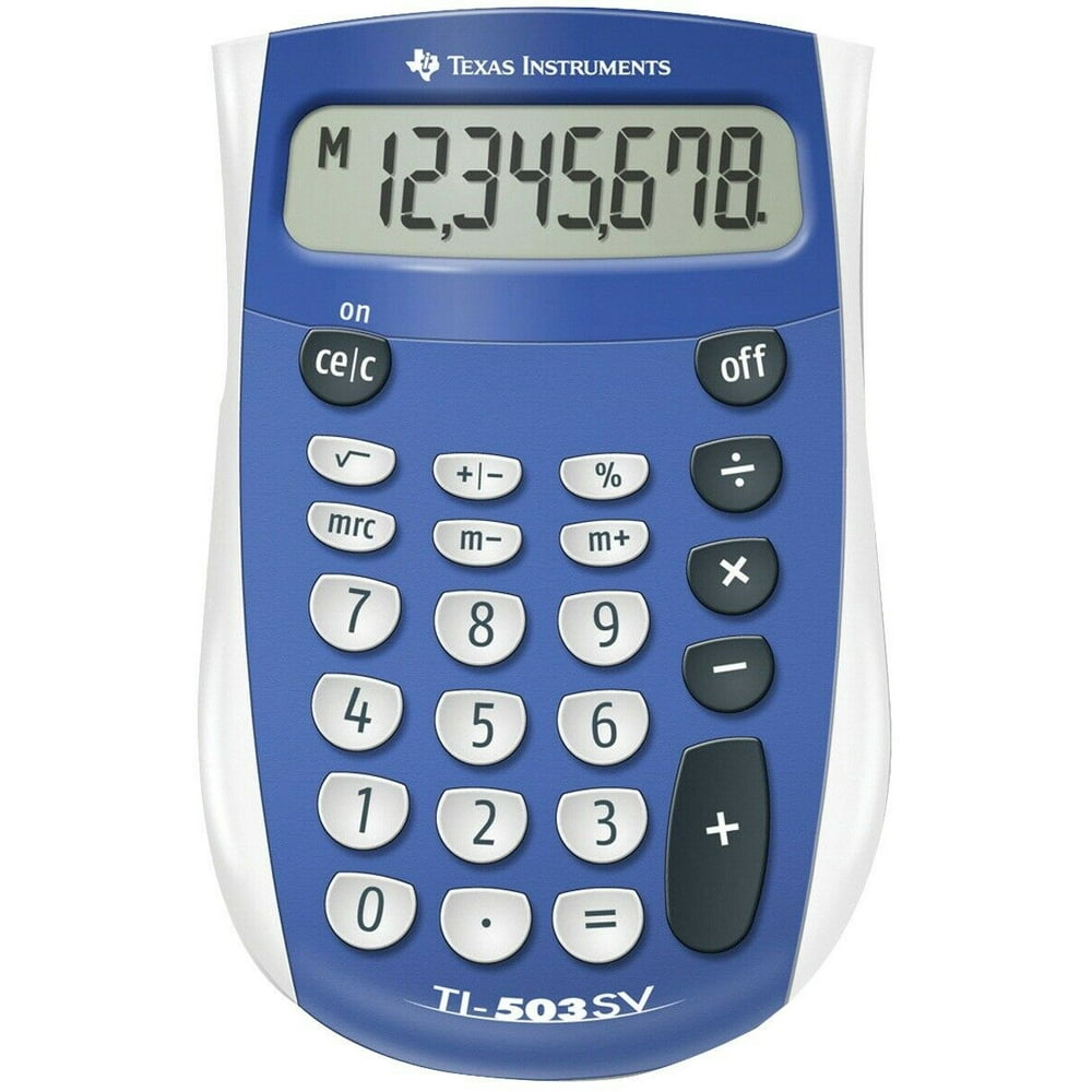 Texas Instruments Ti 503 Sv Basic Battery Calculator Blue Walmart