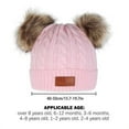thumbnail image 6 of ZOELNIC Baby Toddler Kids Warm Knitted Fur Pom Bobble Hats Boy Girls Beanie Caps Winter, 6 of 10