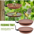 thumbnail image 2 of GIXUSIL 3Pcs Bird Trays Tree Mounted For Bird Feeder Bird Bath Bowl,Bird Feeder Tree Mounted Bird Feeding Tray Plastic Bird Seed Tray Water Bath Bowl For Outdoor Garden Decor,Brown, 2 of 7