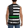 thumbnail image 4 of Fotbe American Flag Men's Camiseta sin Mangas Estampada para Hombres, Playera Casual para Gimnasio, Entrenamiento, Playa-Medium, 4 of 7