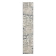 thumbnail image 4 of 6' Gray And Ivory Abstract Runner Rug, 4 of 5
