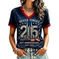 thumbnail image 2 of Women's Never Forget 911 Memorial T Shirt We Will Never Forget 9/11 Tee American Flag Patriotic Shirt, 3XL, 2 of 4