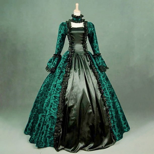 Vestido de mujer Fnochy, liquidación, falda de una pieza para mujer, otoño invierno, gótico, retro, estampado floral, vestidos de fiesta, vestidos