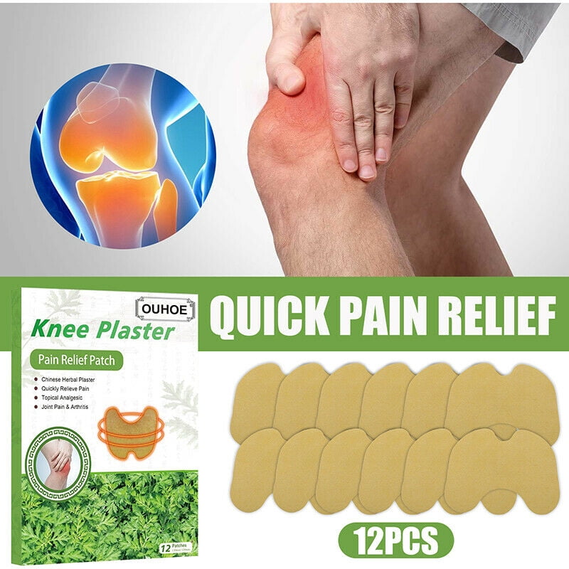 12Pcs Heaven Knee Relief Patches Kit Wormwood Knee Relief Patches Pain
