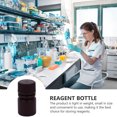 thumbnail image 5 of OULII 20pcs Small Plastic Bottles with Lids for Chemical Containers Brown PP Material, 5 of 5