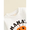 thumbnail image 6 of Nygoyerh Little Boys Halloween Outfits 6M 12M 18M 2T 3T 4T Pumpkin Letter Print Playwear Long Sleeve Crew Neck Sweatshirt + Elastic Pants 2Pcs Sets Baby Clothing, 6 of 7
