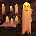 thumbnail image 2 of Yellow Luces fantasma para decoración de festivales al aire libre, luces de cadena de Halloween constantes, 2 of 5