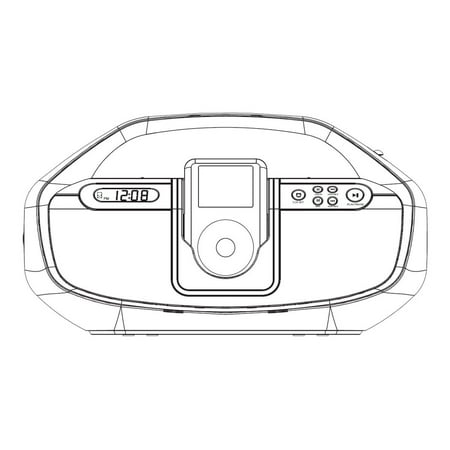 Sylvania iMode SIP1005B - Speaker dock - for portable use - blue - for Apple iPod (3G, 4G, 5G); iPod mini