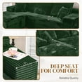 thumbnail image 2 of LLappuil 108" Sectional Sofa, Modular Sectional Couch with Right Chaise, Deep Seat Corduroy Cloud Sofa for Living Room Green, 2 of 8