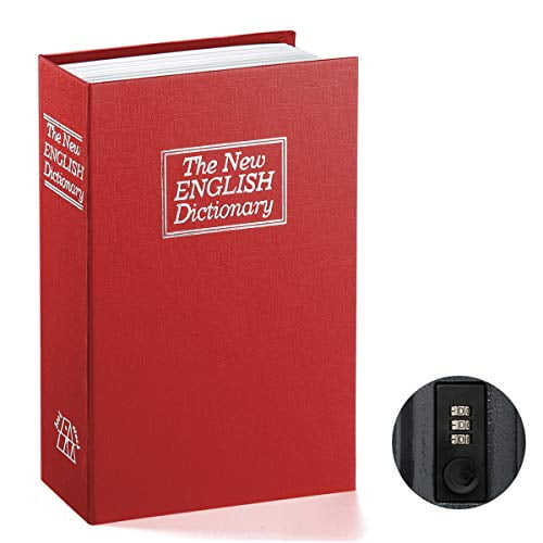 Details about   BOOK SAFE with Combination Lock Home Dictionary Diversion Metal Box Red JSSMST 