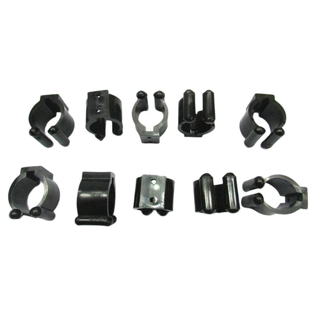 10 Pièces de Billard Clips de Stockage Régulier Canne à Pêche Porte-Agrafes Noir pour Grand