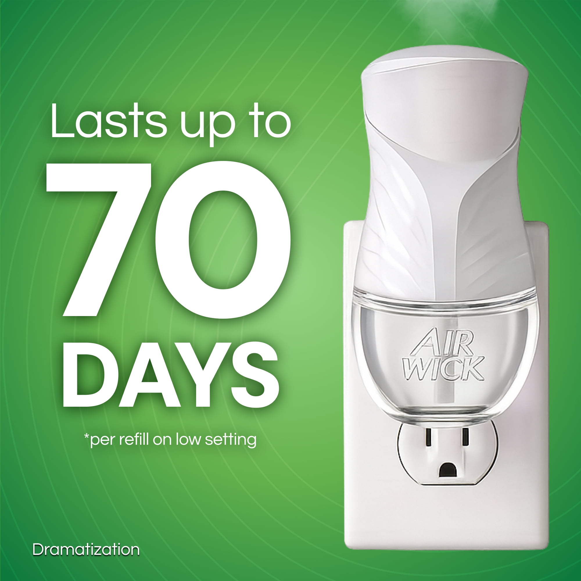 Air Wick Plug-in Scented Oil Warmer Air Freshener Device, White, 2 Count