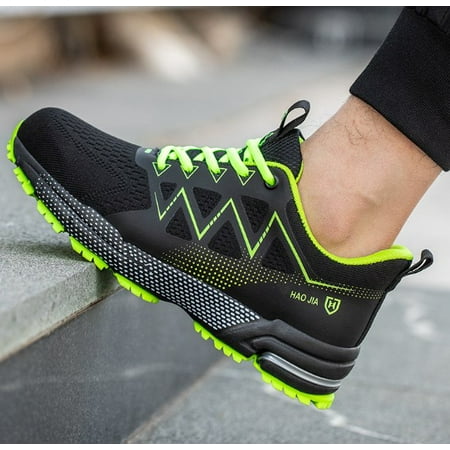 Mens Steel Toe Shoes Lightweight Work Sneakers Breathable Safety Shoes for Industrial Coustruction
