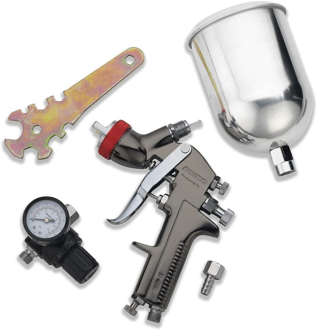 NEIKO 31216A Air Spray Paint Gun, HVLP with Gravity Feed, 2.0 MM Nozzle, 600 CC Capacity, Spray Gun Paint Sprayer for Walls, Automotive, Home Improvement