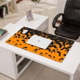 thumbnail image 3 of Long Mouse Pads for Desk,Orange Halloween Bats Desk Mats on Top Of Desks, Desk Mouse Pad Extra Large with 3mm Non-Slip Base and Stitched Edge for Gaming,Office,Work,Home 31.5x15.7in, 3 of 5
