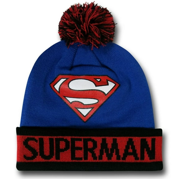 Superman Cuffed Knit Hat