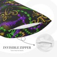 thumbnail image 3 of Rateoe Neon Mardi Gras Pattern Pillow Covers with Invisible Zipper(Pillows are not Included) Standard Pillowcases-16"x24", 3 of 6