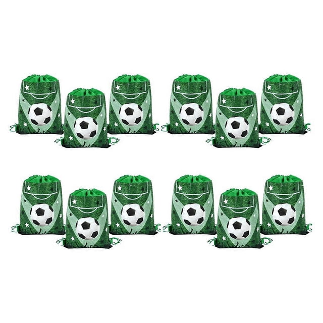 Football Party Favors Drawstring Bags Soccer Ball Gift Goodie Bag B