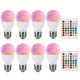thumbnail image 1 of ILC Bombilla LED RGB que cambia de color, equivalente a 40 W, luz blanca diurna, 450 lm, regulable, 5 W, E26, base de rosca, bombilla de estado de ánimo RGBW, 12 opciones de color, control remoto por, 1 of 1