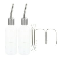 Howish Rabbit Water Bottle 2PCS Hanging Water Bottle for Rabbits, Chinchillas, Guinea Pigs - Auto Feeder(8.66"X2.36"X1.97")