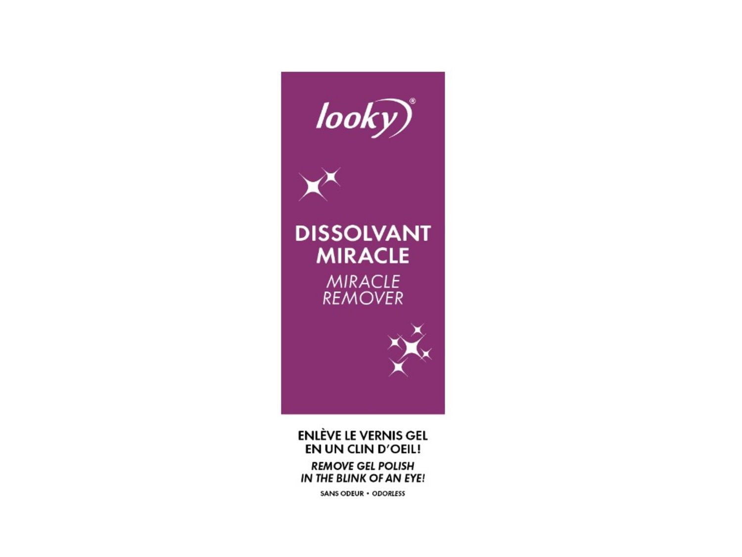 Looky – Dissolvant Miracle de vernis gel rapide et facile, sans trempage, sans odeur, solution de soin des ongles rapide, élimine le vernis en 5 min, doux, finition de qualité professionnelle, 15 ml Volume 15 ml