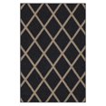 thumbnail image 1 of Mohawk Home - Tapis touffeté en polyester à losanges Lewis, noir/havane, 1 of 8