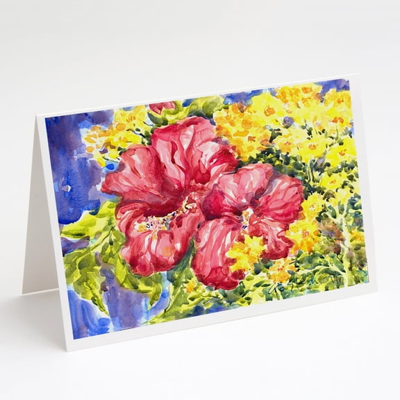 Flower - Hibiscus Greeting Cards and Envelopes Pack of 8